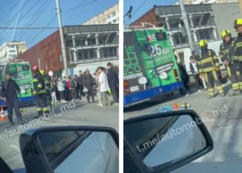 Accident mortal la Ciocana! O minoră a fost tamponată de un troleibuz