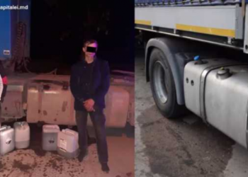 Patru moldoveni au fost prinși furând motorină din camioane în zona de grație. Ar fi reușit să sustragă 200 de litri de combustibil | VIDEO
