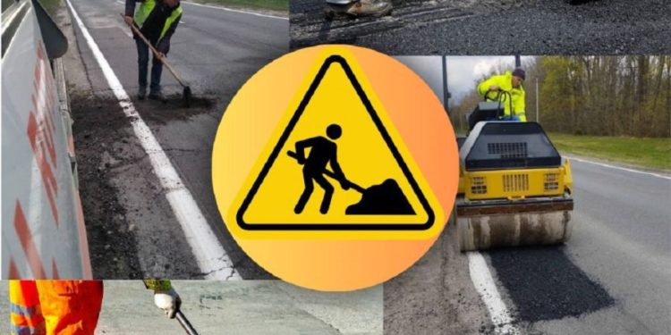 Ploile spală asfaltul! Gropi imense s-au format pe drumul național Chișinău-Leușeni