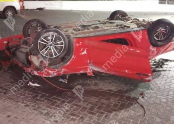 A provocat un accident cu un „Ford Mustang” furat. Ce povestesc angajații benzinăriei de la Stăuceni, unde s-a produs impactul | VIDEO