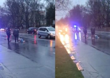 O femeie a ajuns sub roțile unui Opel, la Buiucani. Poliția spune cine se afla la volan