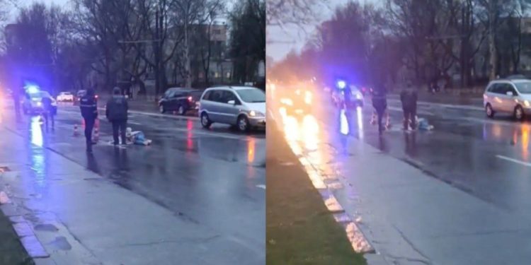 O femeie a ajuns sub roțile unui Opel, la Buiucani. Poliția spune cine se afla la volan