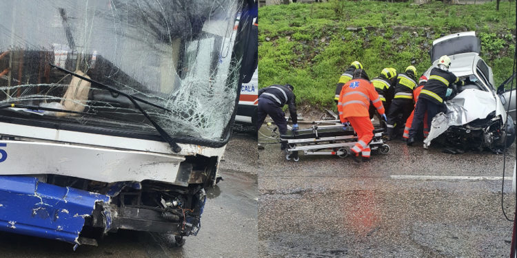 Accident cu implicarea unui troleibuz, în Chișinău. Sunt răniți