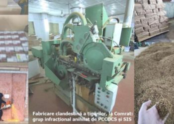 Fabrică secretă de țigări, deconspirată la Comrat: Tone de tutun, accize false, pachete pentru ambalarea a milioane de țigarete, depistate de oamenii legii