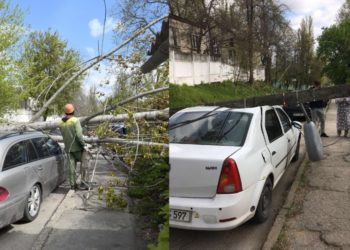 Două mașini avariate și locatari lăsați fără electricitate. Noi detalii de la incidentul matinal din cartierul Telecentru al capitalei | VIDEO