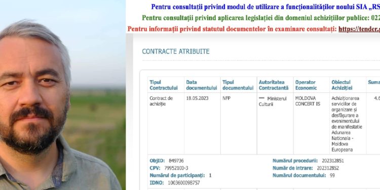 Activistul civic Vitalie Sprînceană a calculat cheltuielile Ministerului Culturii pentru organizarea Adunării Moldova Europeană