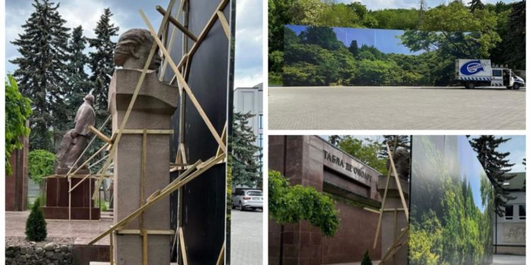 Эпопея с бюстами времен СССР, закрытыми на Молдэкспо баннерами. Кто это сделал и будет ли за это наказан | VIDEO