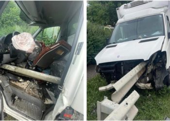 Родился в рубашке: металлическое ограждение проткнуло машину, водитель выжил