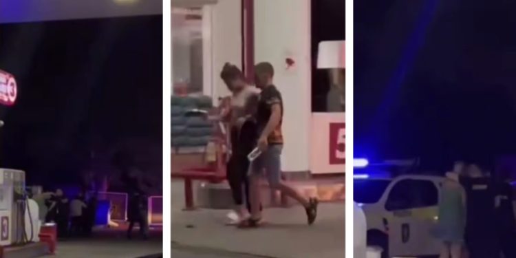 Pumni și îmbrânceli la o stație PECO din Chișinău. Patru persoane au fost agresate de câțiva indivizi