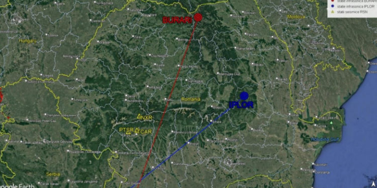 Explozia meteoritului deasupra României a fost înregistrată de stațiile INFP
