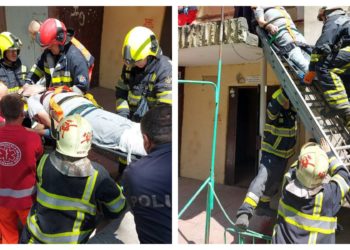 A suferit fracturi la picioare și se afla în șoc traumatic. IGSU oferă detalii despre bărbatul căzut de la etajul 6 | VIDEO