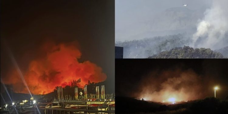 Incendii masive de vegetație în Turcia. Zonele afectate: Antalya, Goynuk și Kemer