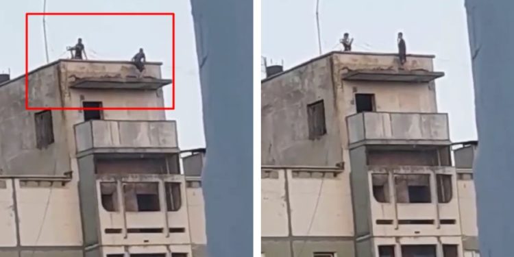 Doi adolescenți din Rîbnița au urcat pe un bloc de locuit pentru a se filma | VIDEO