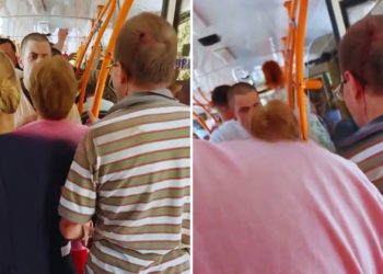 Bătaie într-un troleibuz din capitală: Două persoane au ajuns la spital | VIDEO