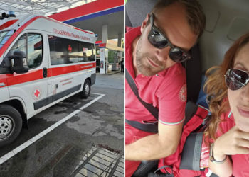 В Молдову из Италии привезли пациента в критическом состоянии. Двое добровольцев доставили мужчину на машине скорой помощи