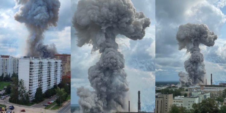 Explozie uriașă la o fabrică aflată la aproximativ 50 km de Moscova. Peste 50 de oameni au fost răniţi, iar autoritățile ruse spun de vină ar fi factorul uman | VIDEO
