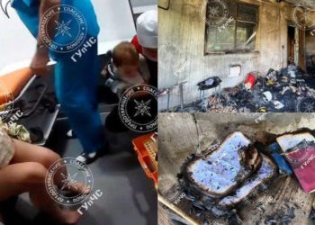 S-au născut în cămaşă! Mamă cu doi copii, scoasă din casa cuprinsă de flăcări | VIDEO