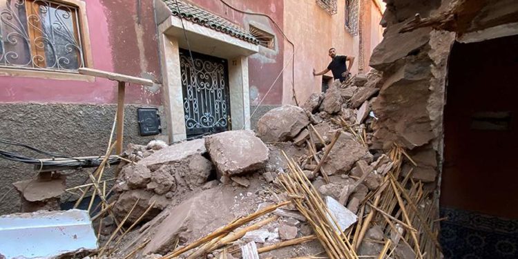 В Сети появилось видео с моментом начала землетрясения в Марокко
