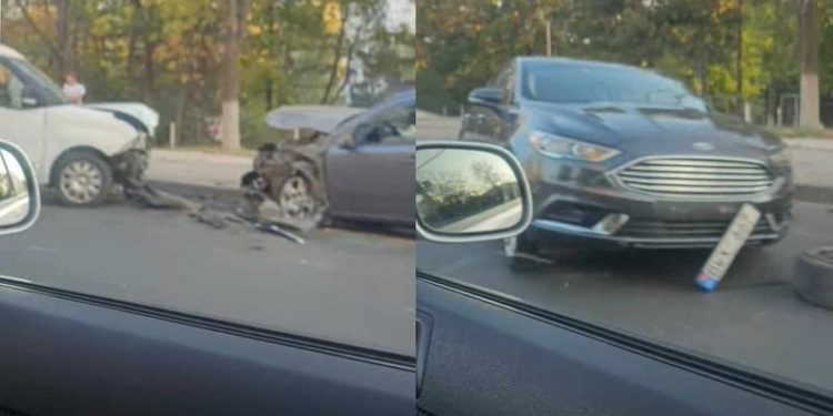 Accident matinal în Capitală: Trei automobile s-au lovit violent la Botanica