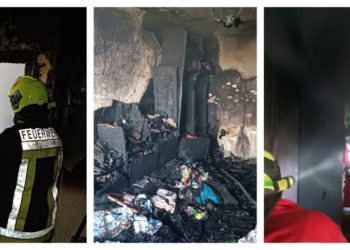 Incendiu puternic într-un bloc locativ din Orhei. Pompierii au evacuat mai multe persoane