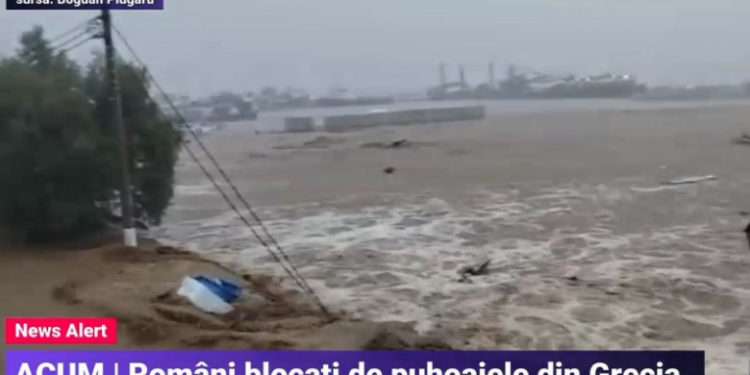 Grecia e înghițită de ape. Mărturia unui român blocat în apropiere de Volos: 20 de mașini au ajuns în mare, apa în hotel e de un metru