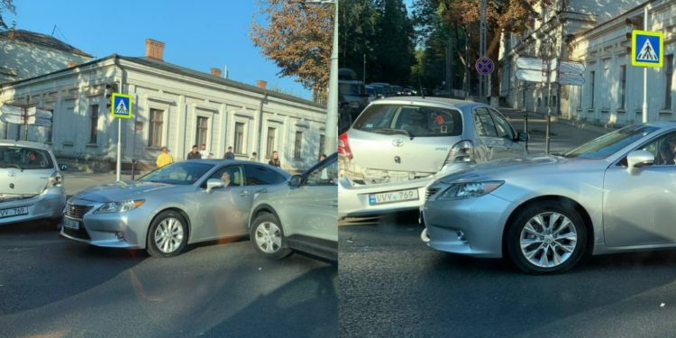 Accident matinal lângă Parlamentul R. Moldova: Trei mașini au fost avariate | VIDEO
