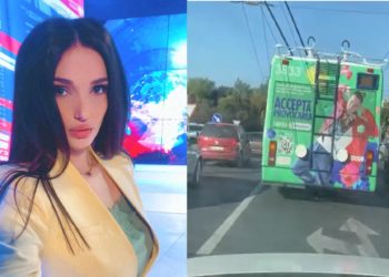 Mașina prezentatoarei TV, Diana Spătărel, zgâriată de un troleibuz în trafic: „RTEC, e grav ce se întâmplă cu șoferii voștri”