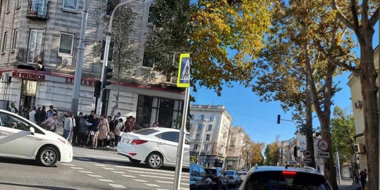 Haos la o intersecție din centrul capitalei: Mașini blocate și pietoni adunați cu zecile, după ce semafoarele de pe str. Eminescu au rămas fără curent