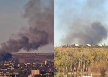 Incendiu de vegetație lângă Grătiești: Fum dens, surprins în apropiere de o stație PECO