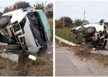 Accident produs în apropierea satului Bahmut. Care este starea șoferului