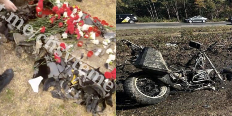 Flori la locul accidentului de lângă Aeroport, unde a decedat un motociclist și pasagerul său | VIDEO