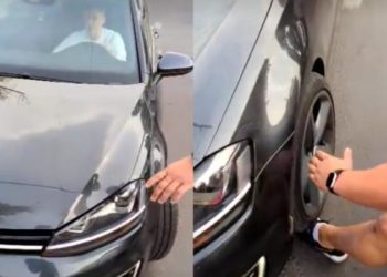 Conflict între șoferi, în capitală. Unul din ei l-a călcat pe celălalt cu mașina peste picior