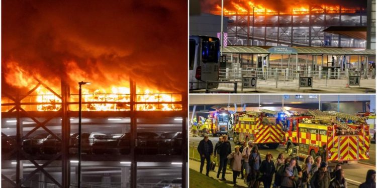 Incendiu devastator în parcarea terminalului Aeroportului Luton din Londra: Două zboruri din și spre Chișinău au fost anulate | VIDEO